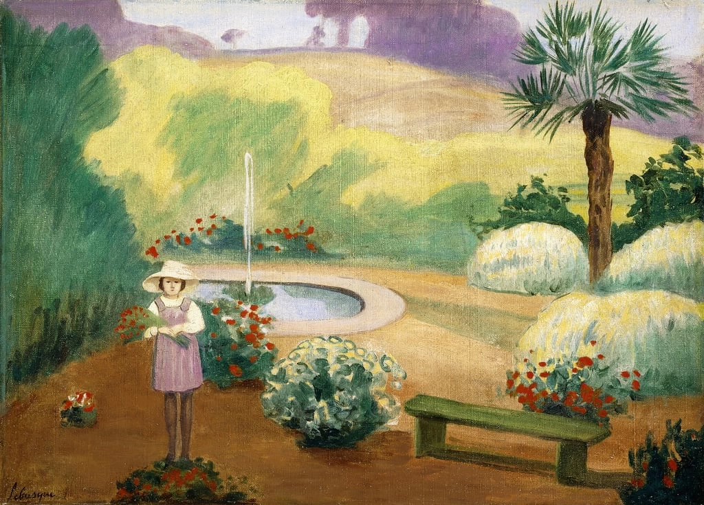Ragazza vicino alla fontana